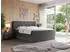 MKS Meble King Eigar Boxspringbett 200x200cm Dunkelgrau H4 mit Topper und Bettkästen
