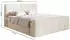 Selsey Cloudy II Boxspringbett 160x200cm Bouclé Hellbeige mit Bettkästen & Topper