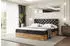 ALTDECOR LOLLI3 Boxspringbett mit Kopfteil & Bettkasten, Schwarz Kunstleder, 120x200cm (LOLLI3)