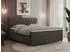 MKS Meble ROMA Boxspringbett 120x200 mit Bettkasten, Matratze & Topper, Velvet Dunkelgrau H3 (ROMA)