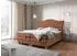 Fun Möbel Fausto Boxspringbett Stoff elektrisch verstellbar, Rostbraun, 160x200cm