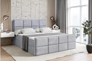 ALTDECOR Nova-Z Boxspringbett mit Bettkasten, H3, Samt, 200x200cm
