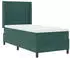vidaXL Boxspringbett mit Matratze und LED, Samt, Grün, 100x200cm