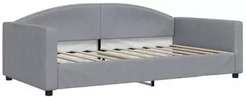 vidaXL Tagesbett Stoff Hellgrau 100x190cm (354126)