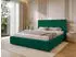 Marpur Golden Premium Polsterbett mit Bettkasten und Lattenrost, Velourstoff, Grün, 140x200cm