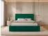 Marpur Golden Premium Polsterbett mit Bettkasten und Lattenrost, Velourstoff, Grün, 140x200cm