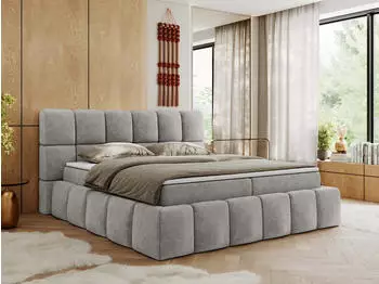 MKS Meble NIRA Boxspringbett Doppelbett mit Multipocket-Matratze und Topper, 160x200cm