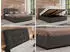 MKS Meble GALA CLASSIC Polsterbett mit Bettkasten und Lattenrost 140x200cm, Grau Kunstleder