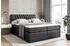 ALTDECOR Ernina King Boxspringbett 140x200cm Kunstleder Schwarz H3/H4 mit Bettkasten