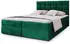 Masseno Glos K Boxspringbett 140x200cm mit Matratze, Topper & Bettkasten, Grün (KRONOS 19)