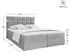 Masseno Glos K Boxspringbett 140x200cm mit Matratze, Topper & Bettkasten, Grün (KRONOS 19)