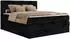 MKS Meble Tiliano King Boxspringbett 180x200cm Cord Schwarz mit Bettkasten (Tiliano King)