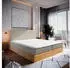 Masseno Verdon Boxspringbett 180x200cm mit Bonell-Matratze und Topper, Beige (LINCOLN 83)