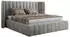 MKS Meble Goletta Classic Polsterbett mit Bettkasten & Lattenrost 160x200cm, Hellgrau Velvet