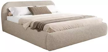 Mirjan24 Talori Polsterbett mit Bettkasten und Lattenrost, Boucle (Talori)