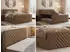 MKS Meble Paris King Duo Boxspringbett 140x200cm H3 Kunstleder Braun (Paris King Duo)