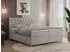 MKS Meble ROMA Boxspringbett 140x200 mit Bettkasten und Topper, Hellgrau, H3 (ROMA)