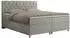 MKS Meble ROMA Boxspringbett 140x200 mit Bettkasten und Topper, Hellgrau, H3 (ROMA)