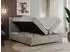 MKS Meble ROMA Boxspringbett 140x200 mit Bettkasten und Topper, Hellgrau, H3 (ROMA)
