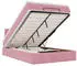 vidaXL Ottoman-Bett mit Matratze & LEDs Rosa 120x200cm Samt (3312691)