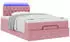 vidaXL Ottoman-Bett mit Matratze & LEDs Rosa 120x200cm Samt (3312691)