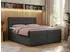 MKS Meble Carmen Boxspringbett mit Bettkasten, Kunstleder, Dunkelgrau, 140x200cm (CARMEN)