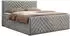 MKS Meble Paris Duo Boxspringbett 200x200cm, Bettkasten, H4, Hellgrau (Paris Duo)
