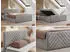 MKS Meble Paris Duo Boxspringbett 200x200cm, Bettkasten, H4, Hellgrau (Paris Duo)