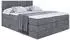 ALTDECOR Edita King Boxspringbett 120x200cm Dunkelgrau Samt H3/H4 mit Bettkasten