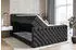 ALTDECOR BOXI8-Z King Boxspringbett 140x200cm H3/H4 Matratzen Schwarz Samt (BOXI8-Z King)