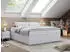 MKS Meble BESS Boxspringbett mit Bettkasten, Kunstleder, 120x200cm, H3, Weiß