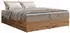 MKS Meble Wood Zero Boxspringbett ohne Kopfteil mit Bettkasten 7-Zonen Holzoptik 160x200cm (Wood Zero)