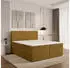 Masseno Matern Boxspringbett 180x200cm mit Matratze & Topper, Gelb, H2+H3 (MATERN 180X200 CM POSO 01 + KRONOS 01)