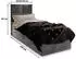Masseno Lena 80 Boxspringbett mit Bettkasten, Bonell-Matratze und Topper, 80x200cm, Grau (PAROS 06)