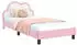 vidaXL Kinderbettgestell mit Kopfteil Rosa 90x200cm PU