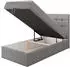 Mirjan24 Luanda Single Boxspringbett mit Bettkasten und Topper, H3, 90x200cm