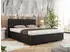 MKS Meble Pavo Classic Polsterbett mit Bettkasten & Gasdruckfeder, 180x200cm, Kunstleder Schwarz