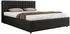 MKS Meble Pavo Classic Polsterbett mit Bettkasten & Gasdruckfeder, 180x200cm, Kunstleder Schwarz