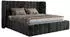 MKS Meble Goletta Classic Polsterbett mit Bettkasten & Lattenrost, 200x200cm, Dunkelgrau (Lapit 16)