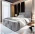 Masseno Mona Boxspringbett 140x200cm mit Matratze, Topper & Bettkasten, Hellgrau (PAROS 05)
