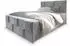 Masseno Mona Boxspringbett 140x200cm mit Matratze, Topper & Bettkasten, Hellgrau (PAROS 05)