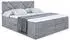 ALTDECOR Barwa Boxspringbett mit H3-Matratze, Topper und Bettkasten, 140x200cm, Grau Samt