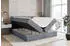 ALTDECOR Barwa Boxspringbett mit H3-Matratze, Topper und Bettkasten, 140x200cm, Grau Samt