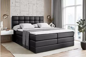 ALTDECOR APO King Boxspringbett mit Bettkasten, Kunstleder, 160x200cm, H3/H4