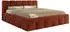 MKS Meble NIRA Classic Polsterbett mit Bettkasten, Lattenrost & Gasdruckfedern, Orange