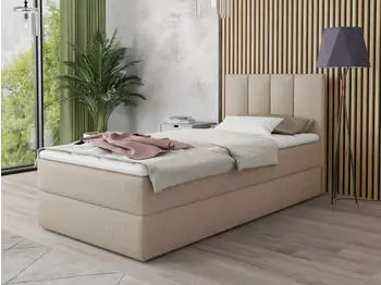 Sofnet Star Mini Boxspringbett mit Bettkasten, Bonell-Matratze & Topper, 100x200cm (Inari 22)
