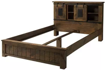 Massivmoebel24 Railway Bett Mangoholz ge&ouml;lt 160x200cm (09-636-772-3073)