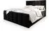 Masseno Lago Boxspringbett mit Bettkasten 160x200cm, Schwarz (SAWANA 14)
