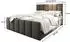 Masseno Lago Boxspringbett mit Bettkasten 160x200cm, Schwarz (SAWANA 14)