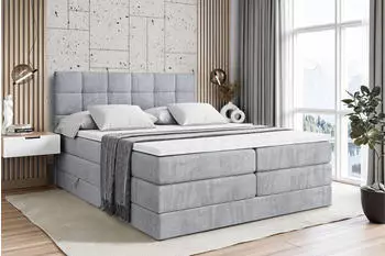 ALTDECOR APO King Boxspringbett mit Bettkasten, Grau, 120x200cm (APO KING)